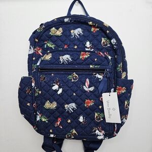 Vera Bradley Backpack - Navy with Multicolor Animal Print